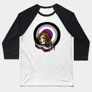 Asexual pride deco portrait Baseball T-Shirt